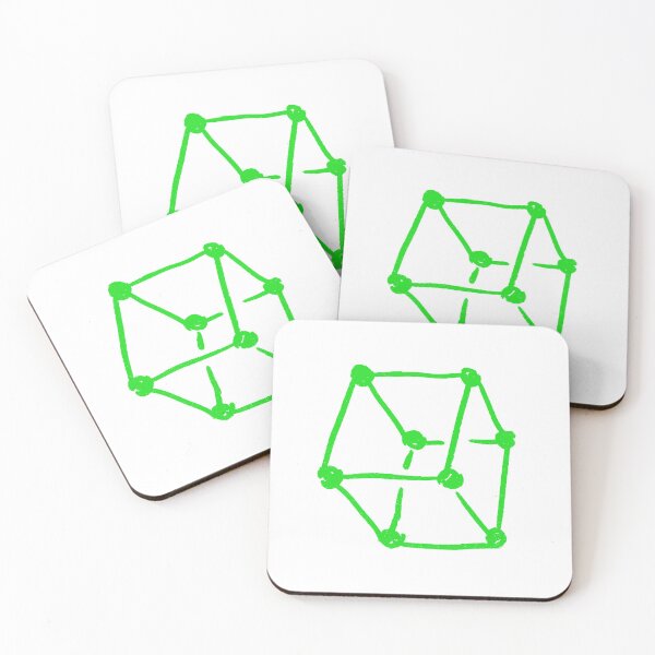 Item preview, Neon Green Sacred Geometry, Platonic Solids, Math Art Decor designed and sold by MagentaTwilight.