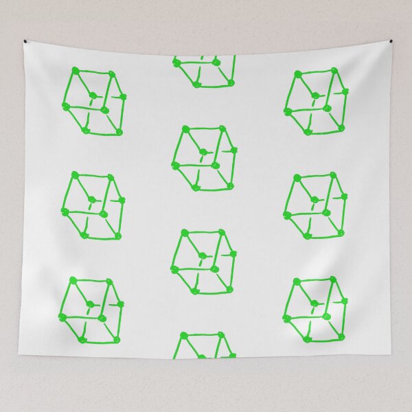 Item preview, Neon Green Sacred Geometry, Platonic Solids, Math Art Decor designed and sold by MagentaTwilight.