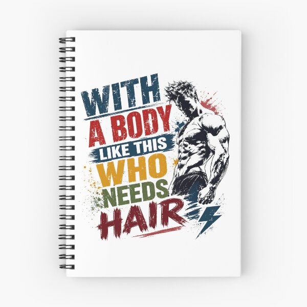 Item preview, With A Body Like This Who Needs Hair Bodybuilding Fitness Gym Humor designed and sold by RetroMini2026.