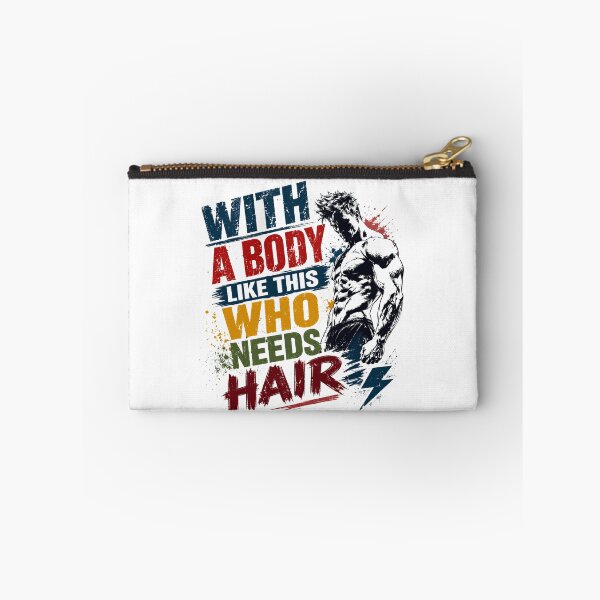 Item preview, With A Body Like This Who Needs Hair Bodybuilding Fitness Gym Humor designed and sold by RetroMini2026.