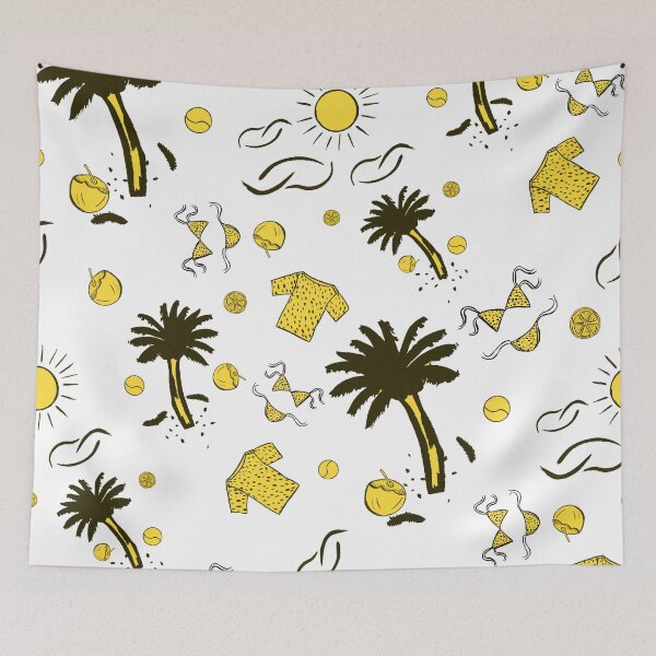 Item preview, Retro Summer Beach Pattern Yellow  designed and sold by altastudio.