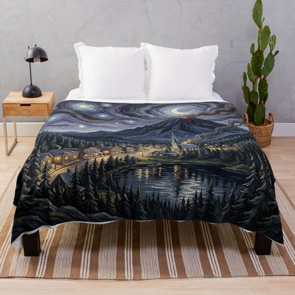 Item preview, Dante's Peak Starry Night Disaster Landscape designed and sold by Bad-Decisions-Designs.