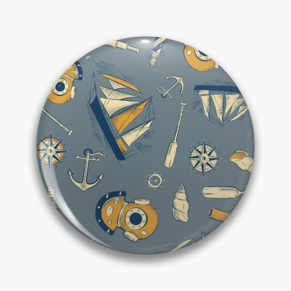 Item preview, Vintage Nautical Sea Adventure Pattern designed and sold by Hakubiya.