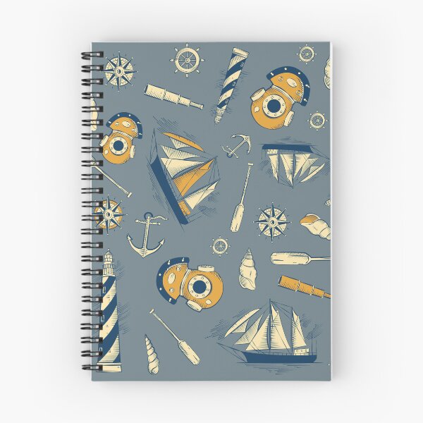 Item preview, Vintage Nautical Sea Adventure Pattern designed and sold by Hakubiya.