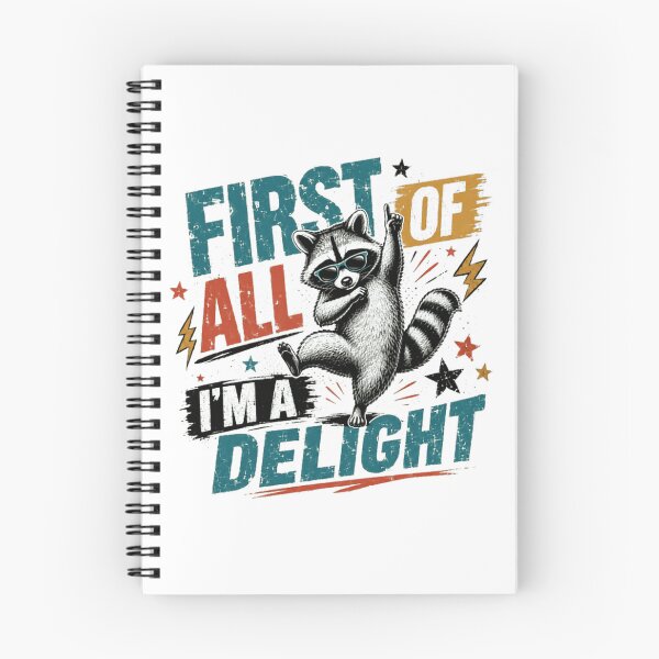 Item preview, First Of All I'm A Delight Raccoon Lover Funny Animal Fan designed and sold by RetroMini2026.
