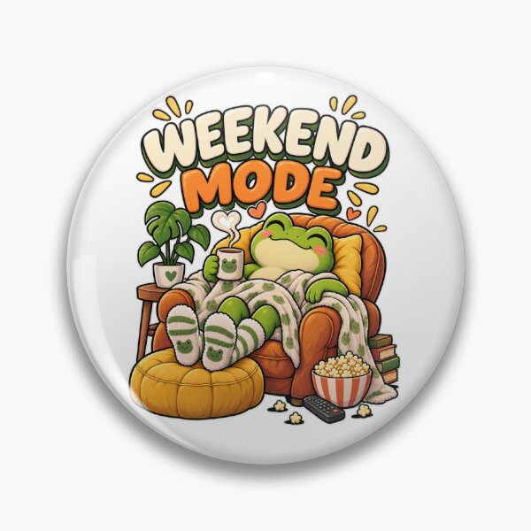 Item preview, Weekend Mode – Cute Cozy Frog Cartoon Design designed and sold by Kiinaaa.