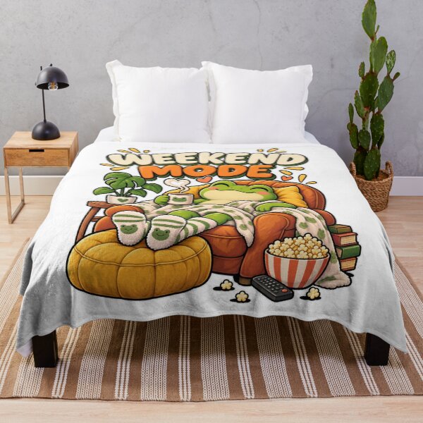 Item preview, Weekend Mode – Cute Cozy Frog Cartoon Design designed and sold by Kiinaaa.