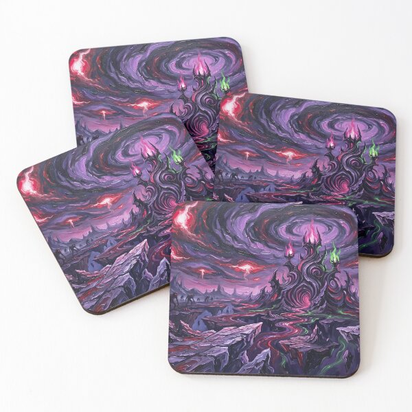 Item preview, Dark Dimension Starry Night Comic Art Landscape designed and sold by Bad-Decisions-Designs.