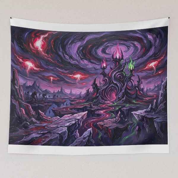 Item preview, Dark Dimension Starry Night Comic Art Landscape designed and sold by Bad-Decisions-Designs.