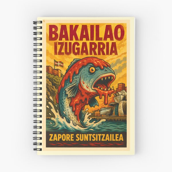 Item preview, Basque Cod Monster – Retro Comic Poster Illustration designed and sold by Travellerz.