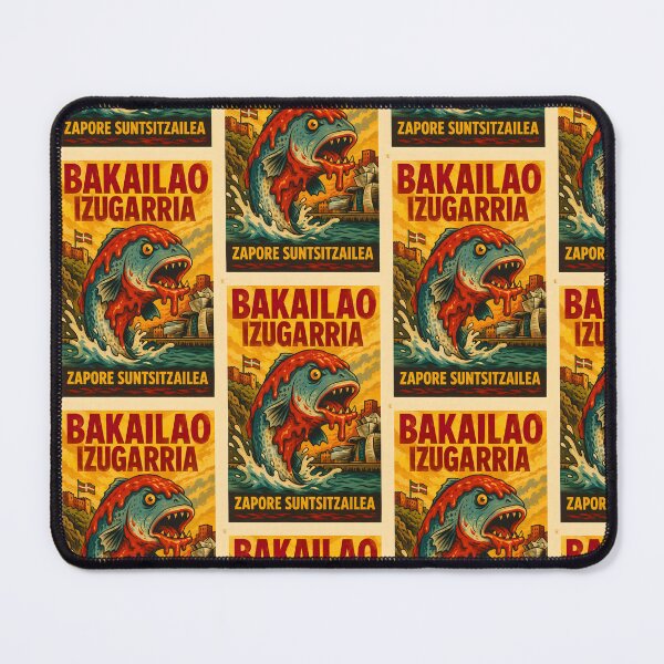 Item preview, Basque Cod Monster – Retro Comic Poster Illustration designed and sold by Travellerz.