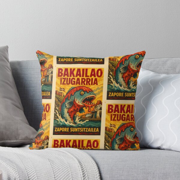 Item preview, Basque Cod Monster – Retro Comic Poster Illustration designed and sold by Travellerz.
