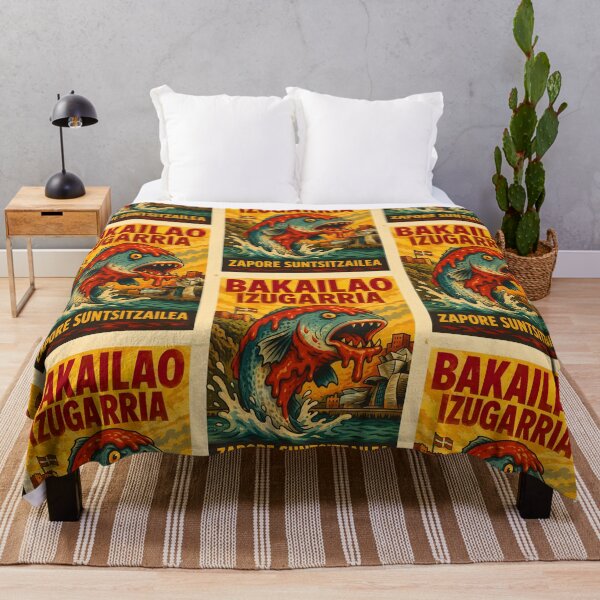 Item preview, Basque Cod Monster – Retro Comic Poster Illustration designed and sold by Travellerz.