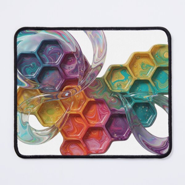 Item preview, ABSTRACT ART HONEYCOMB PATTERN FLORAL DESIGN v6 designed and sold by dazzlemakers.