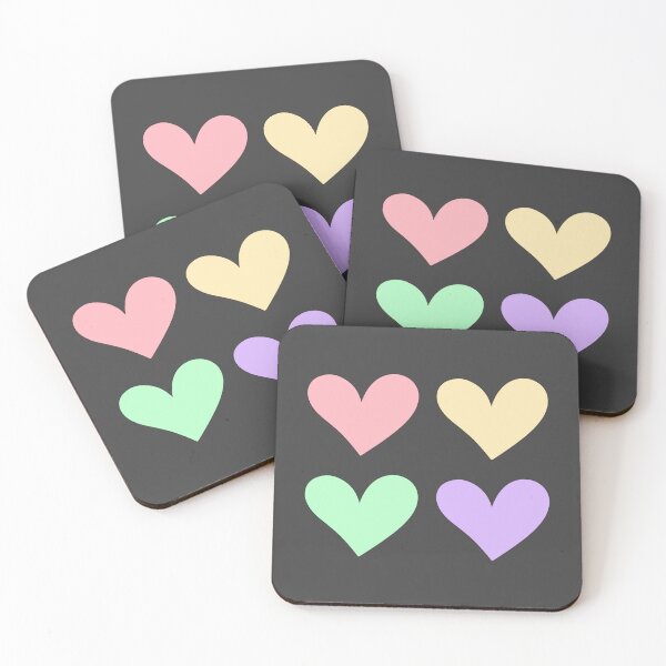 Item preview, Colorful Pastel Heart Shapes Design designed and sold by ubborn.