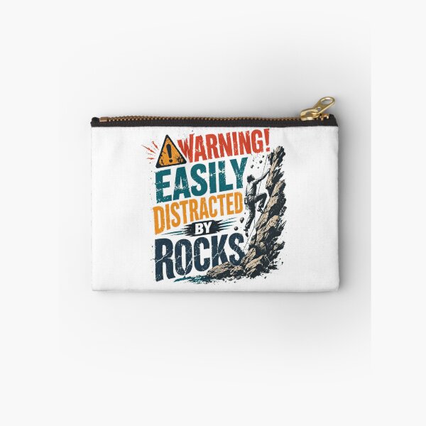 Item preview, Warning! Easily Distracted By Rocks Rock Climbing Climber Bouldering Mountaineering designed and sold by RetroMini2026.