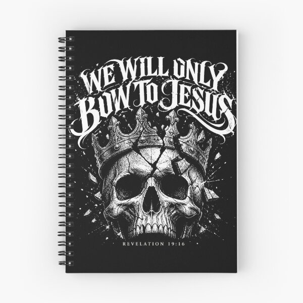 Item preview, We Will Only Bow To Jesus Skull Crown Tee designed and sold by PureGritFaith.