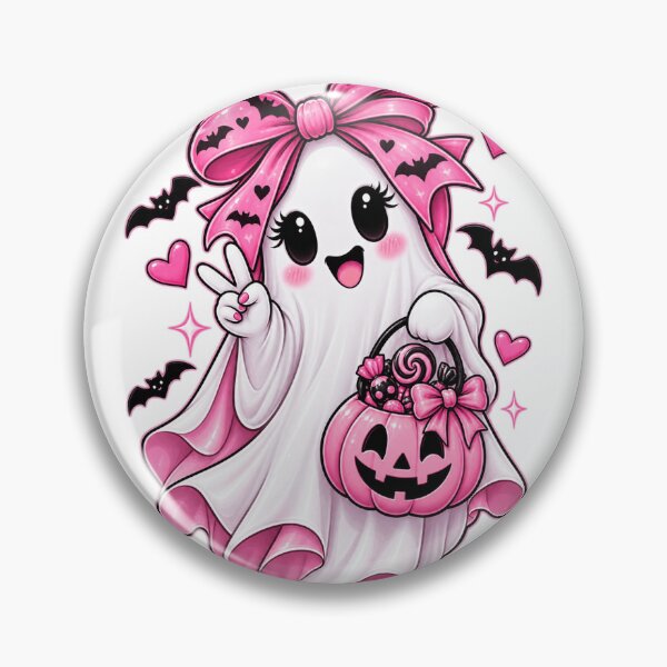 Item preview, Pink Ghost Halloween – Cute Spooky Kawaii Design designed and sold by Syedshah13.