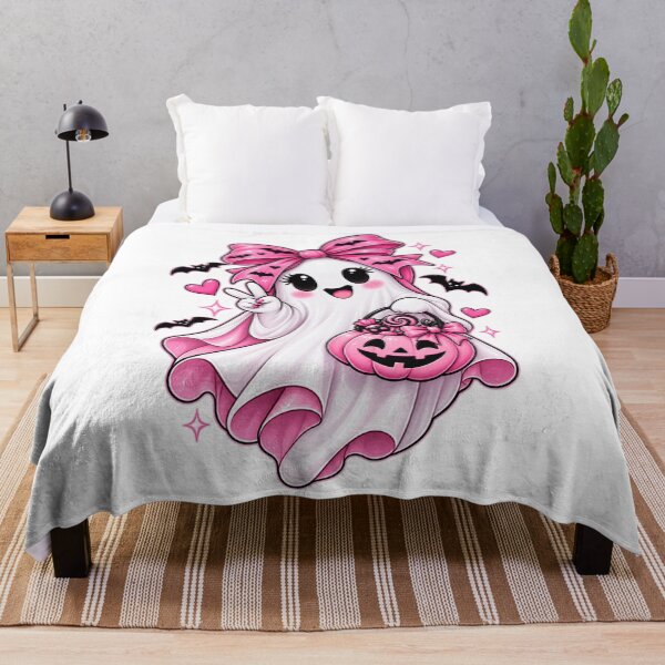 Item preview, Pink Ghost Halloween – Cute Spooky Kawaii Design designed and sold by Syedshah13.