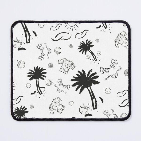 Item preview, Retro Summer Beach Pattern Black and White designed and sold by altastudio.