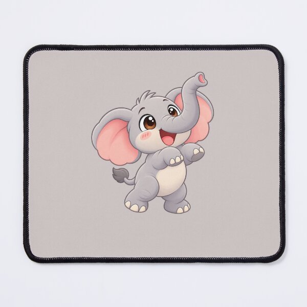 Item preview, Cute Happy Elephant with Raised Trunk designed and sold by zan-mf.