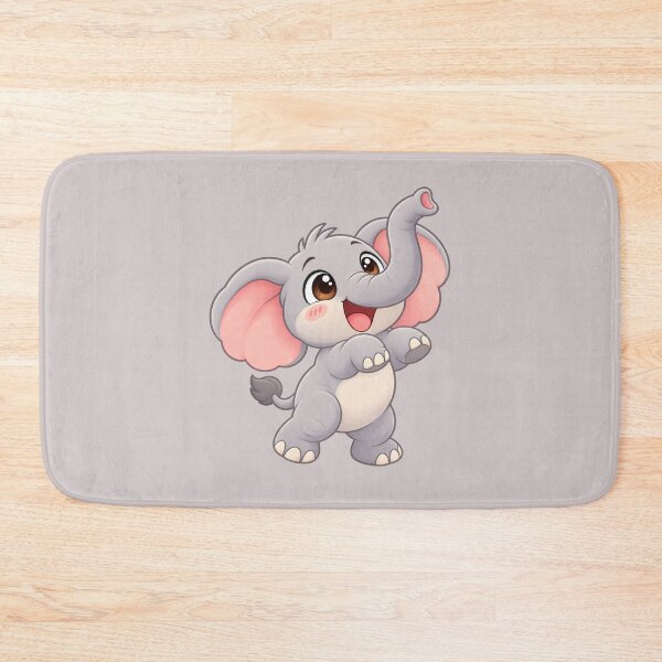 Item preview, Cute Happy Elephant with Raised Trunk designed and sold by zan-mf.