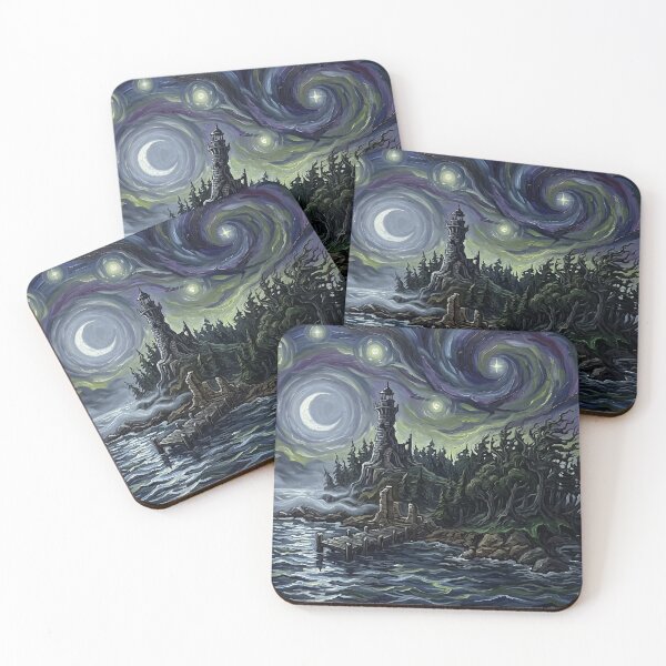 Item preview, Demonreach Starry Night Fantasy Landscape designed and sold by Bad-Decisions-Designs.