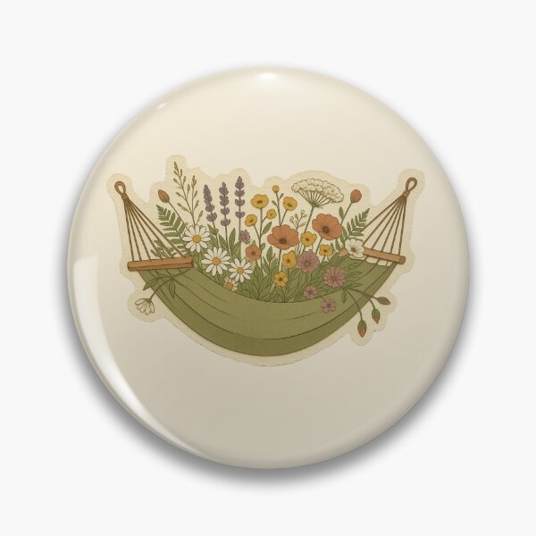 Item preview, Cozy Green Hammock Filled With Wildflowers designed and sold by ITCHAWAWAA.