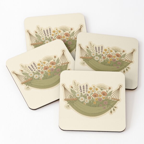 Item preview, Cozy Green Hammock Filled With Wildflowers designed and sold by ITCHAWAWAA.