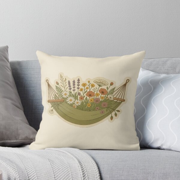 Item preview, Cozy Green Hammock Filled With Wildflowers designed and sold by ITCHAWAWAA.