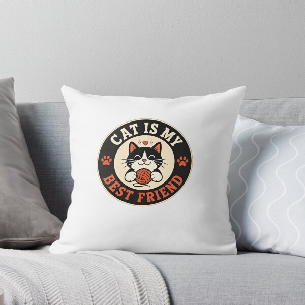 Item preview, Cat Is My Best Friend Feline Pet Lover Cat Owner designed and sold by HumansStuck12.