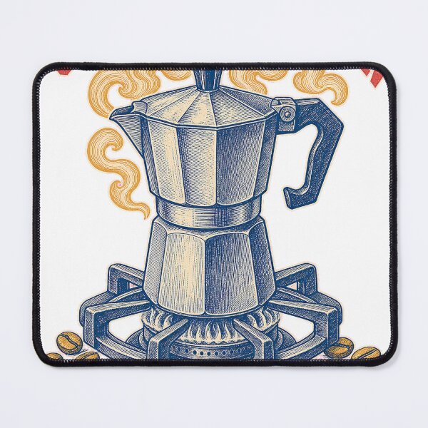 Item preview, Slow Extraction Vintage Moka Pot Woodcut Coffee T-Shirt Design designed and sold by KIDEnia.