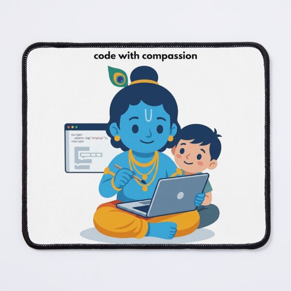 Item preview, code with compassion | Developer Sticker | Programming Tech Humor designed and sold by BhaktiByte.