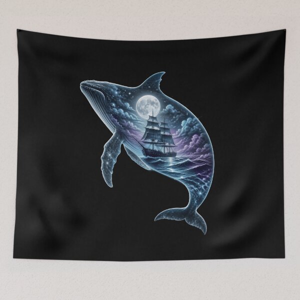 Item preview, Moby Dick Moonlit Voyage Inside a Celestial Whale designed and sold by Fenay Designs.