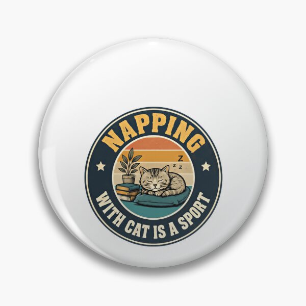 Item preview, Napping With Cat Is A Sport Cat Lover Pet Owner Sleep Humor designed and sold by HumansStuck12.