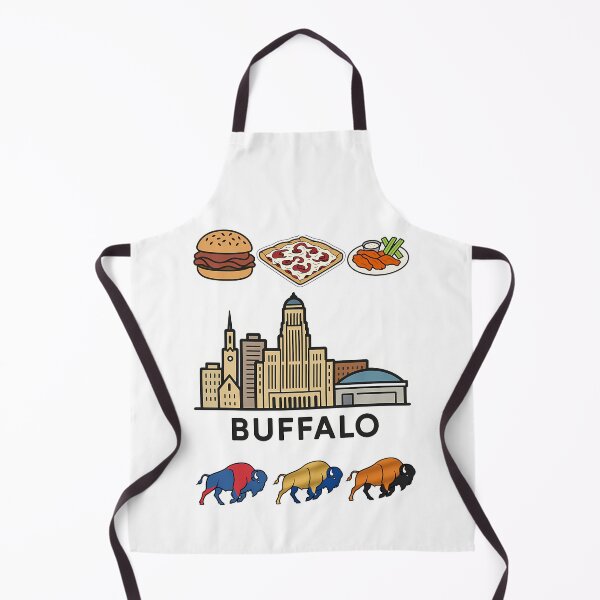 Item preview, Buffalo New York Skyline Food Wings Pizza Burger Bison City Pride designed and sold by PatrickBrandt.