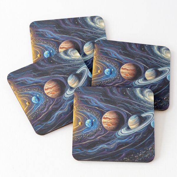 Item preview, Solar System Starry Night Space Landscape designed and sold by Bad-Decisions-Designs.