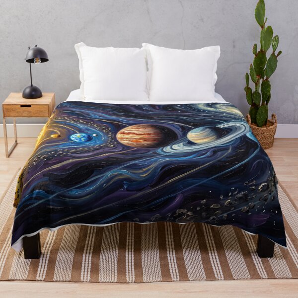 Item preview, Solar System Starry Night Space Landscape designed and sold by Bad-Decisions-Designs.