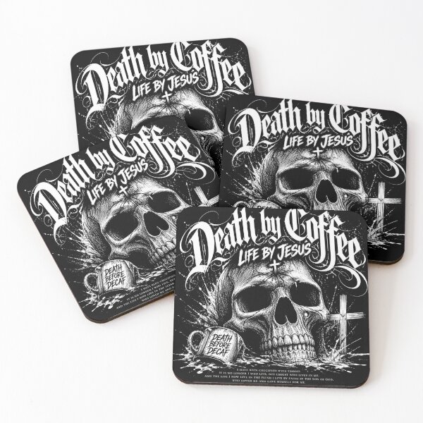 Item preview, Death By Coffee Life By Jesus Skull Tee designed and sold by PureGritFaith.