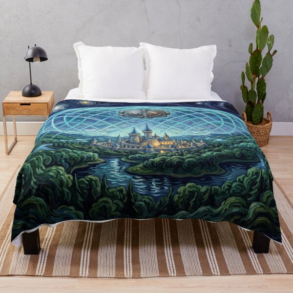 Item preview, Druidia Starry Night Sci Fi Landscape designed and sold by Bad-Decisions-Designs.