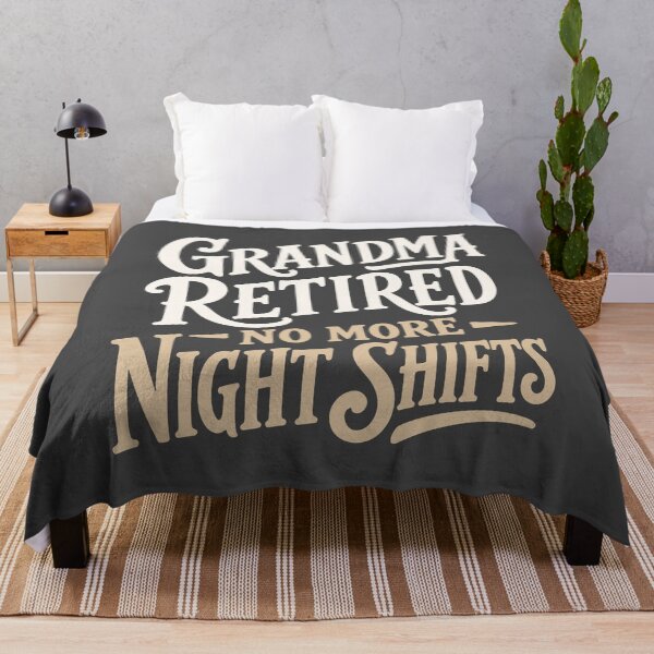 Item preview, Grandma Retired — No More Night Shifts — Nurse Retirement Gift Grandma | RN Night Shift Shirt designed and sold by KiwyStudio.