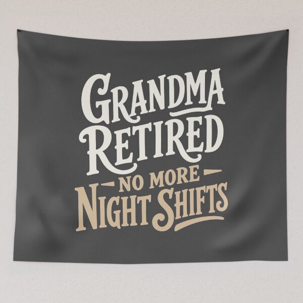 Item preview, Grandma Retired — No More Night Shifts — Nurse Retirement Gift Grandma | RN Night Shift Shirt designed and sold by KiwyStudio.