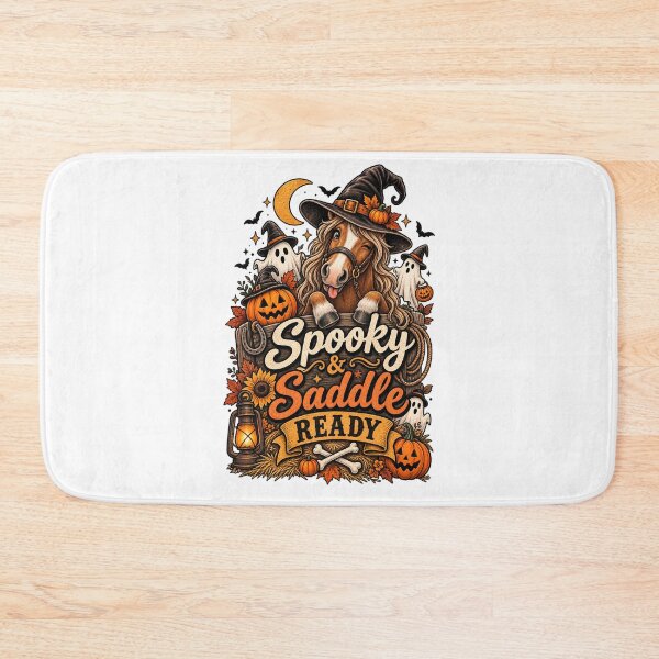 Item preview, Spooky & Saddle Ready Halloween Horse Shirt, Funny Witch Horse Equestrian Halloween Design, Western Horse Lover Gift designed and sold by Ayden World.