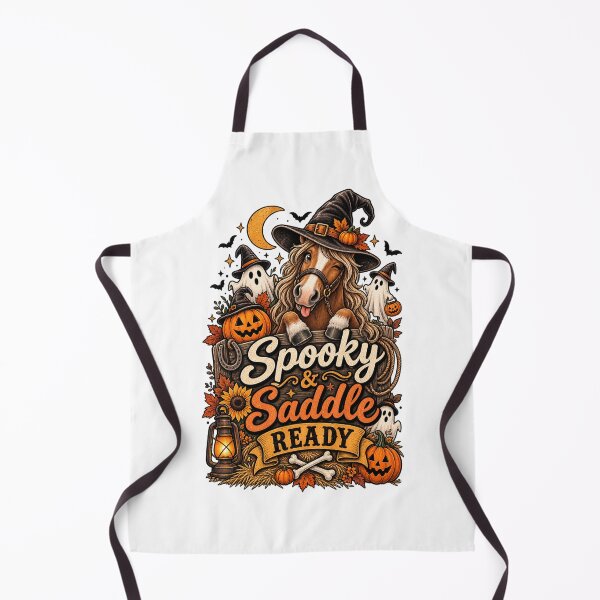 Item preview, Spooky & Saddle Ready Halloween Horse Shirt, Funny Witch Horse Equestrian Halloween Design, Western Horse Lover Gift designed and sold by Ayden World.