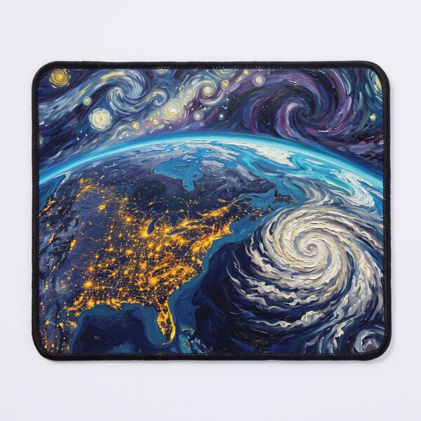 Item preview, Earth Starry Night Space Landscape designed and sold by Bad-Decisions-Designs.