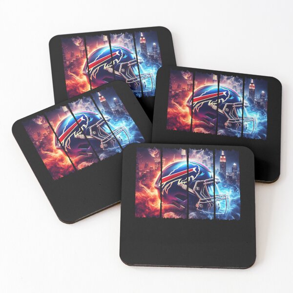 Item preview, Football Helmet Fire Ice Flame City Skyline High Contrast designed and sold by PatrickBrandt.