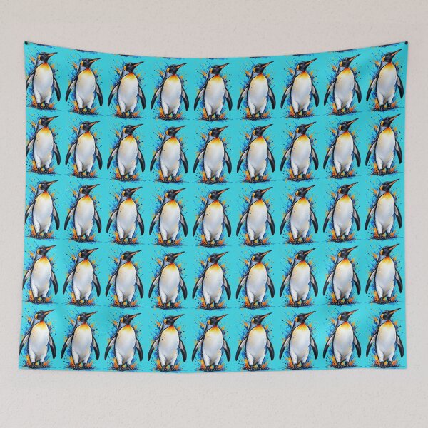 Item preview, Majestic Penguin Splash – Artistic Watercolor Wildlife designed and sold by Tianjie-Yishu.