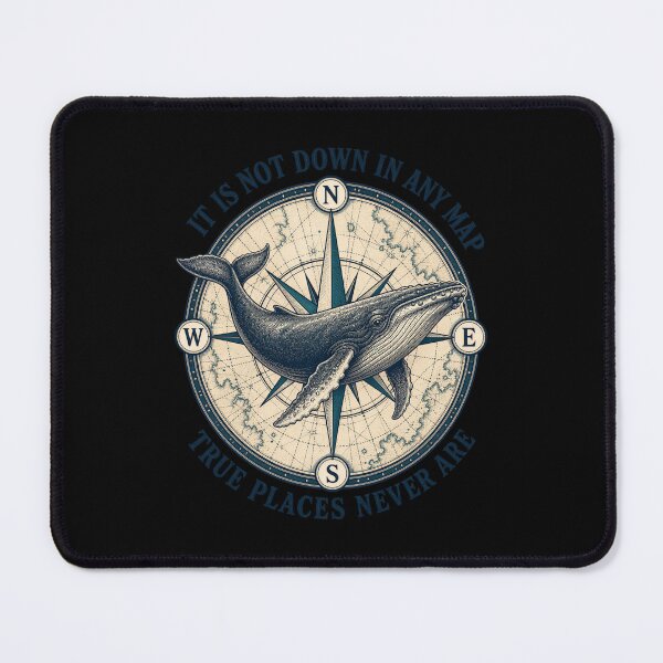 Item preview, Moby Dick True Places - Whale Compass and Map designed and sold by Fenay Designs.