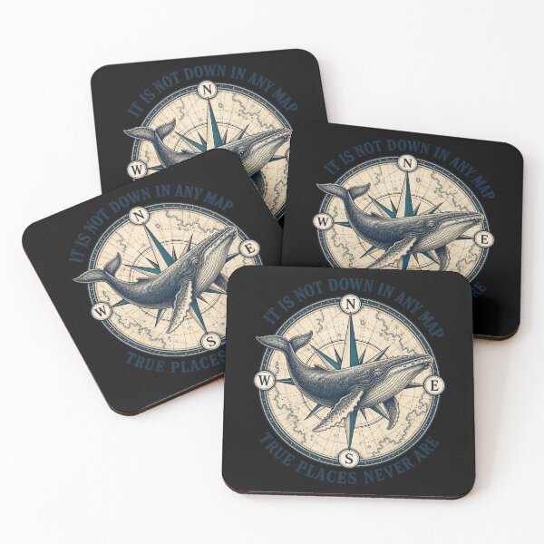Item preview, Moby Dick True Places - Whale Compass and Map designed and sold by Fenay Designs.