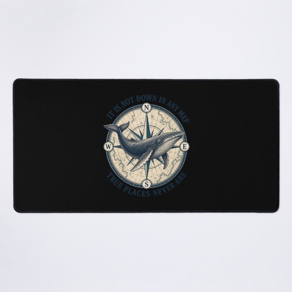 Item preview, Moby Dick True Places - Whale Compass and Map designed and sold by Fenay Designs.